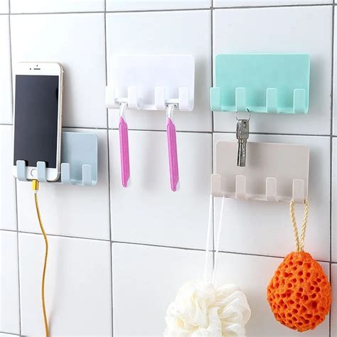 Universal Cell Phone Stand Super Value Razor Phone Charger Wall Mounted 4 Hooks Storage Hanger ...