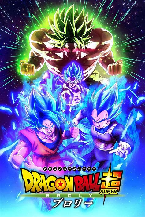 Dragon Ball Super Movie Poster Broly Gogeta Goku Vegeta 12inx18in Shipping. eBay. Dragon ball ...