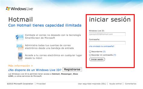 Hotmail Iniciar Sesion Outlook Abrir Correo Hotmail Iniciar Sesion ...