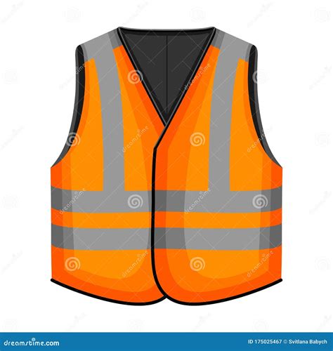 Safety Vest Vector Icon.Cartoon Vector Icon Isolated on White Background Safety Vest. Stock ...