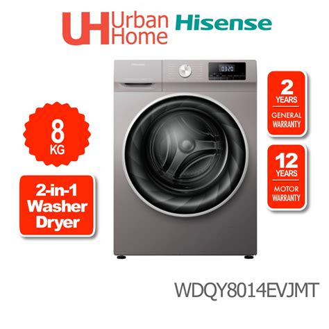 Hisense 2-in-1 Washer Dryer Combo Front Load ( 8kg Washer / 5kg Dryer ...