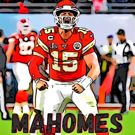 Patrick Mahomes Kansas City Chiefs Unique Sports Art Canvas | Etsy