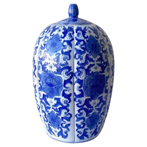 Chinese White Blue and Pink Lotus Vase For Sale at 1stDibs