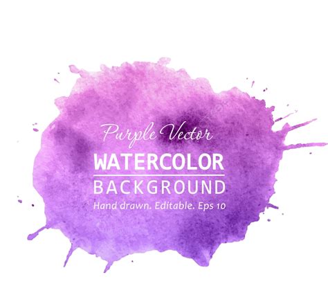 Watercolor Purple Paint Splatter Vector Background For Design Vector, Violet, Watercolor ...