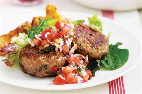 Italian beef rissoles with fresh tomato salsa