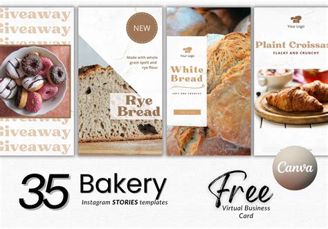 30 Bakery Stories Canva Templates