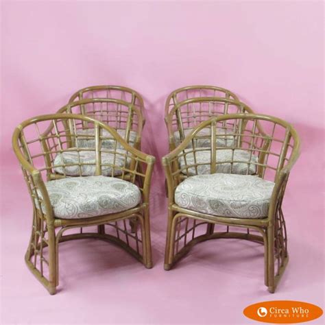Set of 6 Rattan Dining Chairs | Circa Who