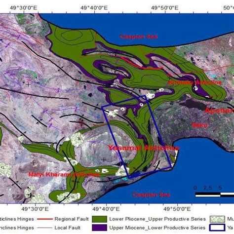 2-Simplified geological map of Absheron Peninsula (Alburki, 2015 ...