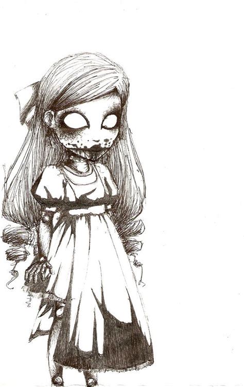 Creepy Girl Drawing at PaintingValley.com | Explore collection of Creepy Girl Drawing