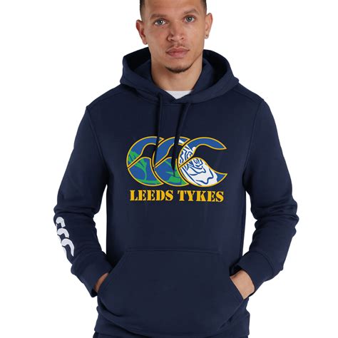 Tykes Logo Hoodie Navy - Leeds Tykes RUFC