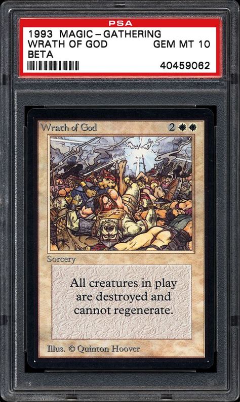 1993 Magic: The Gathering - Beta Wrath Of God | PSA CardFacts®