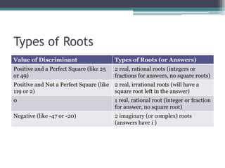 The Discriminant | PPT