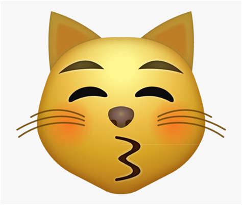 Transparent Cute Cat Face Clipart - Cat Emoji , Free Transparent Clipart - ClipartKey