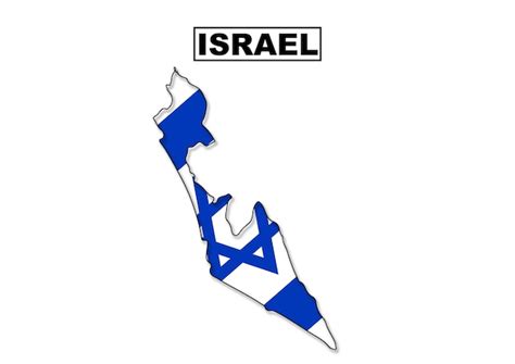 Premium Vector | Israel flag map in vector