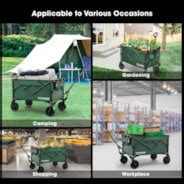 Vivosun Heavy Duty Collapsible Green Folding Wagon