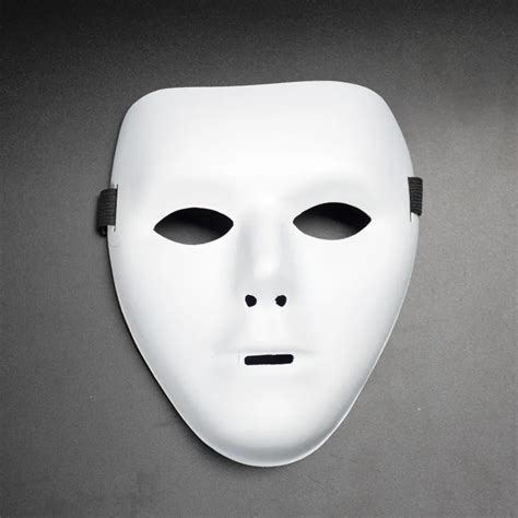 Simple Solid White Color Cosplay Party Plastic Men&Women Mask for Dance Masquerade Movie Party ...