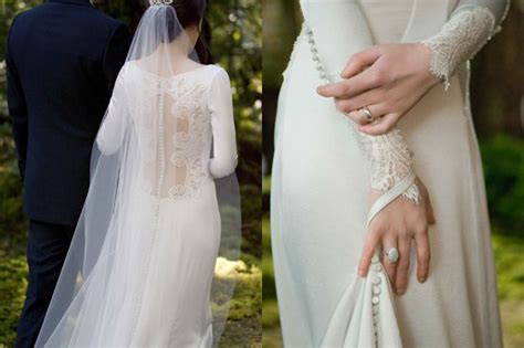 Too boring for Bella? | Twilight wedding dresses, Twilight wedding, Breaking dawn wedding dress