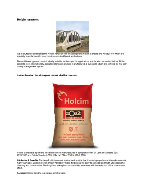 Holcim cements.docx | Concrete | Cement