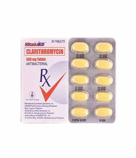 Clarithromycin 500mg Tablet - Ritemed - Rose Pharmacy Medicine Delivery