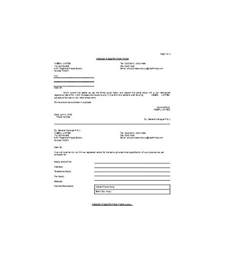 FREE 6+ Vendor Registration Forms in PDF | Excel | MS Word