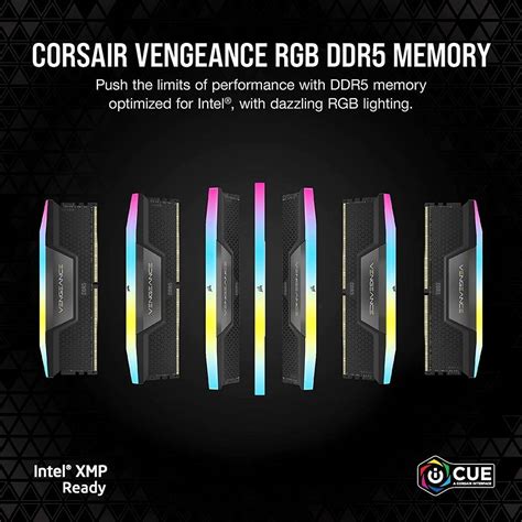 Corsair VENGEANCE RGB 32GB (2x 16GB) DDR5 Desktop Memory Kit, 6000MHz Speed, 36-36-36-76 Latency ...