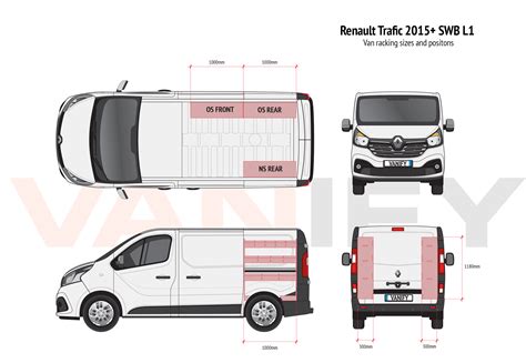 Renault Trafic L1 (SWB) 2015+ Double Rear Van Racks - Vanify