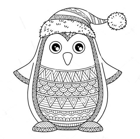 Christmas zentangle coloring page | Penguin coloring, Penguin coloring pages, Christmas coloring ...