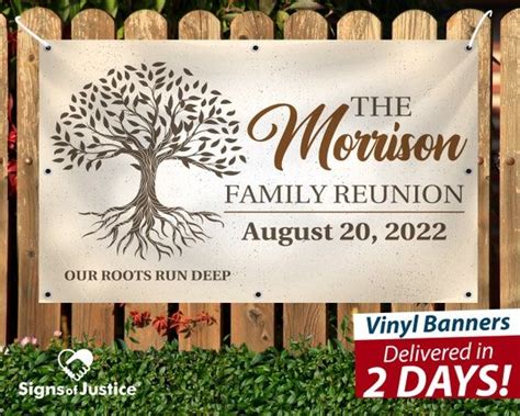 Family Reunion Banner // Custom Vinyl Banner // Next Day Printing ...