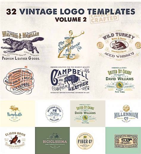 32 Vintage Logo Templates | Free download