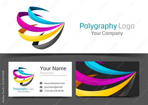 CMYK Printing Corporate Logo and Business Card Sign Template. Creative ...