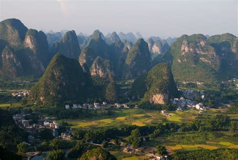 The surreal karst landscape at Yangshuo