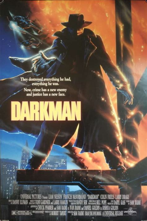 All About Movies - Darkman Movie Poster Original One Sheet 1990 Liam Neeson Sam Raimi