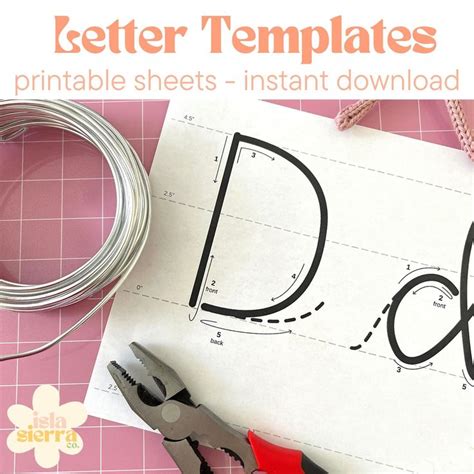 Printable Letter Templates for Knitted Wire Tricotin Digital Download ...