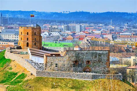 Gediminas Castle Tower or Gedimin`s Tower Stock Photo - Image of ...