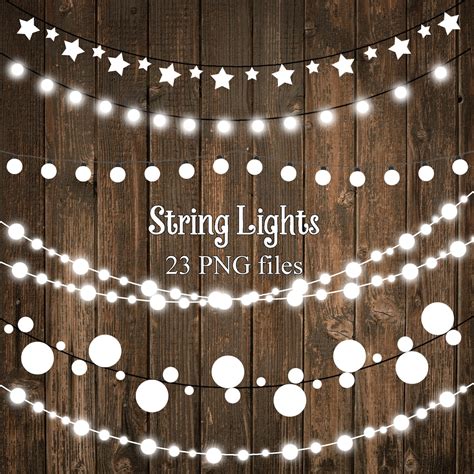 String Lights Clipart Fairy Lights Clip Art Party Lights - Etsy