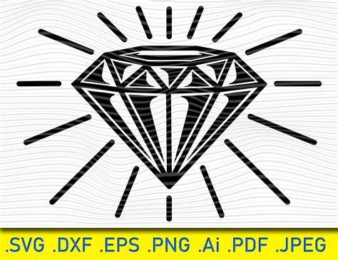 Diamond SVG File Diamond Clipart Diamond DXF Diamond | Etsy