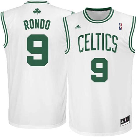 Mens Boston Celtics Rajon Rondo adidas White Replica Home Jersey - NBA ...