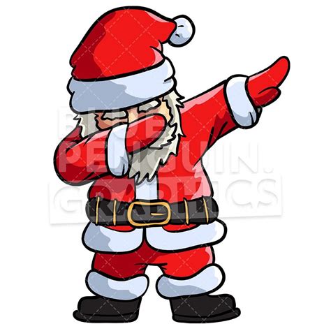 Santa Dabbing Christmas Vector Cartoon Clipart Illustration | Cartoon clip art, Santa cartoon ...