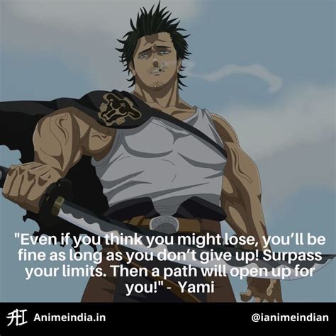 Black Clover Quotes - Yami | Clover quote, Anime quotes inspirational, Manga quotes