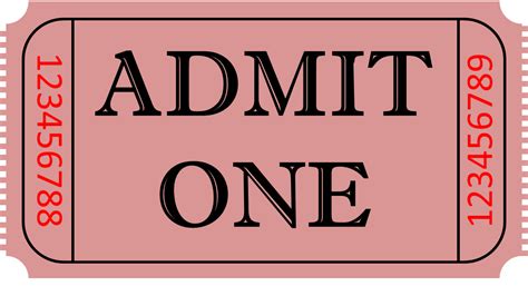 Admit One Ticket - ClipArt Best