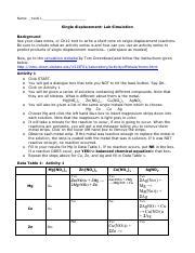 Single displacement Lab -simulation.docx 1 1 .pdf - Name: Yeshi L ...