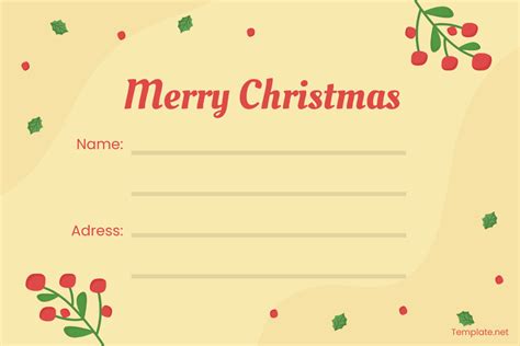 Blank Christmas Address Label Templates - Edit Online & Download Example | Template.net