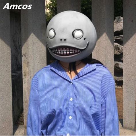 Game NieR: Automata Emil Mask Cosplay Horror Full Face Head Latex Hood Hoorible Masks Props ...