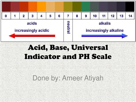 PPT - Acid, Base, Universal Indicator and PH Scale PowerPoint Presentation - ID:5318198