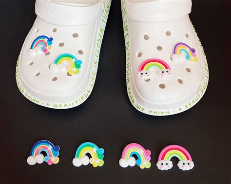 4Pcs Crocs CharmsRainbow Shape Removable Shoe | Etsy