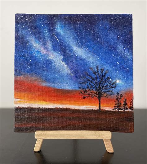 Mini Canvas Painting - Galaxy Sunset | imagicArt