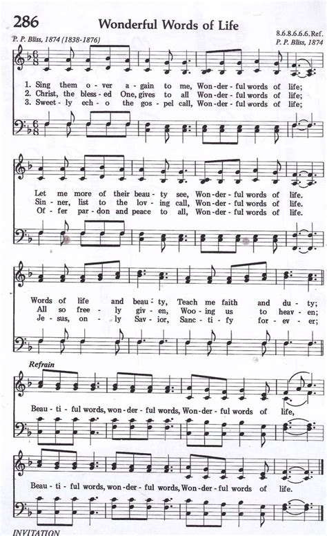 Wonderful Words of Life (Hymn) SATB | Christian song lyrics, Hymn music, Praise songs