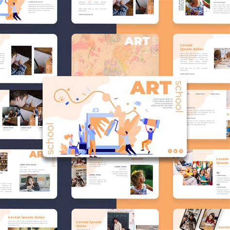 Art School Powerpoint Template: 50 Slides – MasterBundles