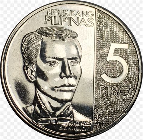 Philippine Five Peso Coin Philippines Coins Of The Philippine Peso, PNG ...