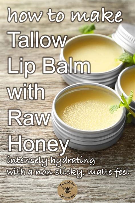 Tallow Lip Balm Recipe with Honey | Recipe | Honey recipes, Tallow ...